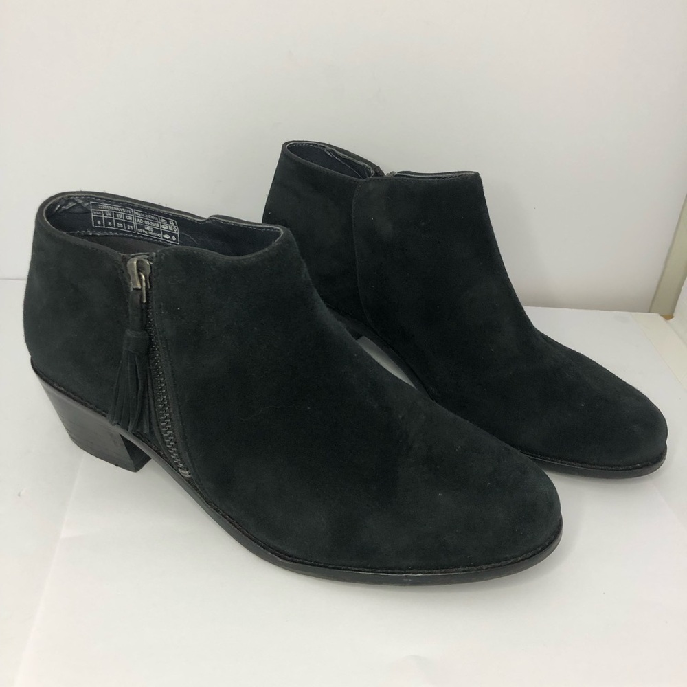 Vionic Serena Booties Womens Size 8 Black Suede Arch Support Ankle Boots